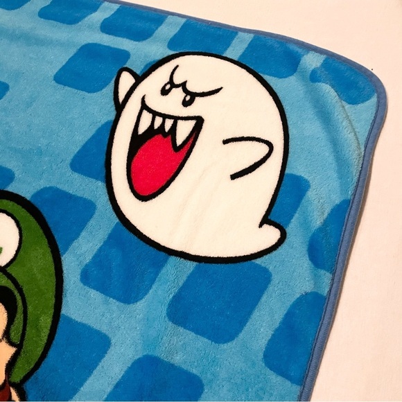 2013 Nintendo Super Mario Kids Blanket 60" x 45" - Picture 7 of 16